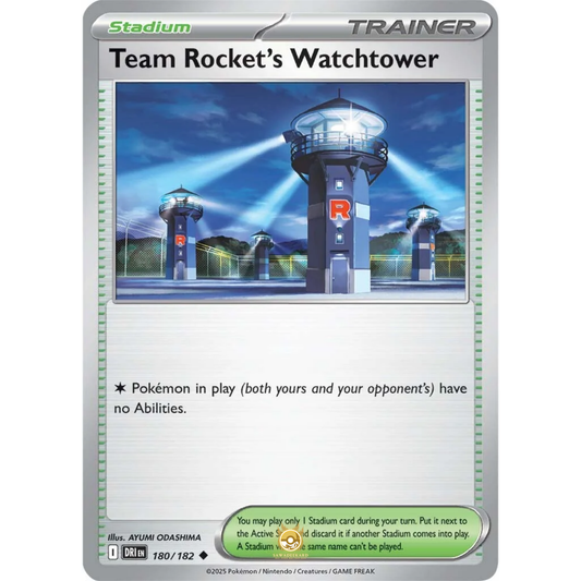 [ENG] Pokemon SV10 Destined Rivals: 180/182 Team Rocket's Watchtower [Stadium] [U - Uncommon] (Non-foil)