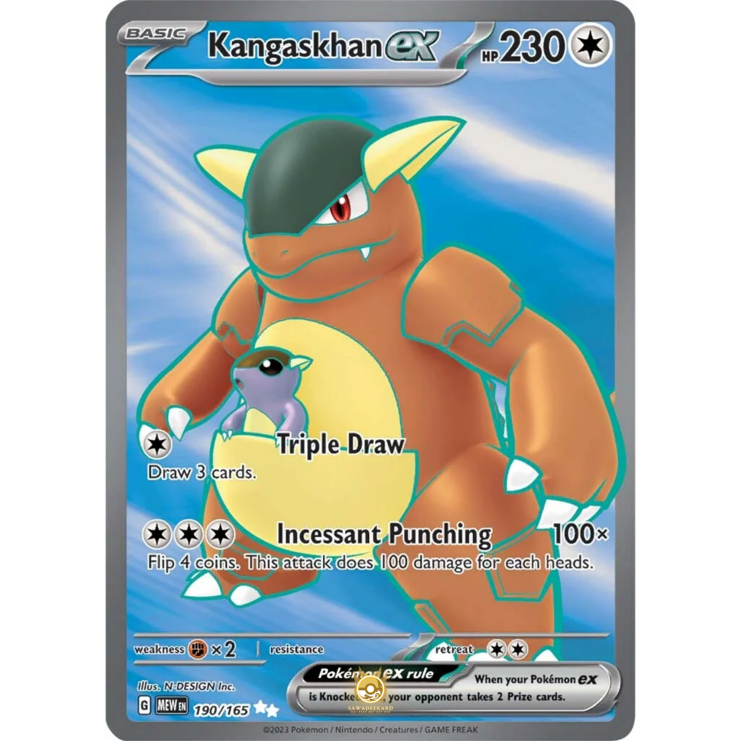 [ENG]	SV3.5	151:	190/165	Kangaskhan EX	SR	(Foil)