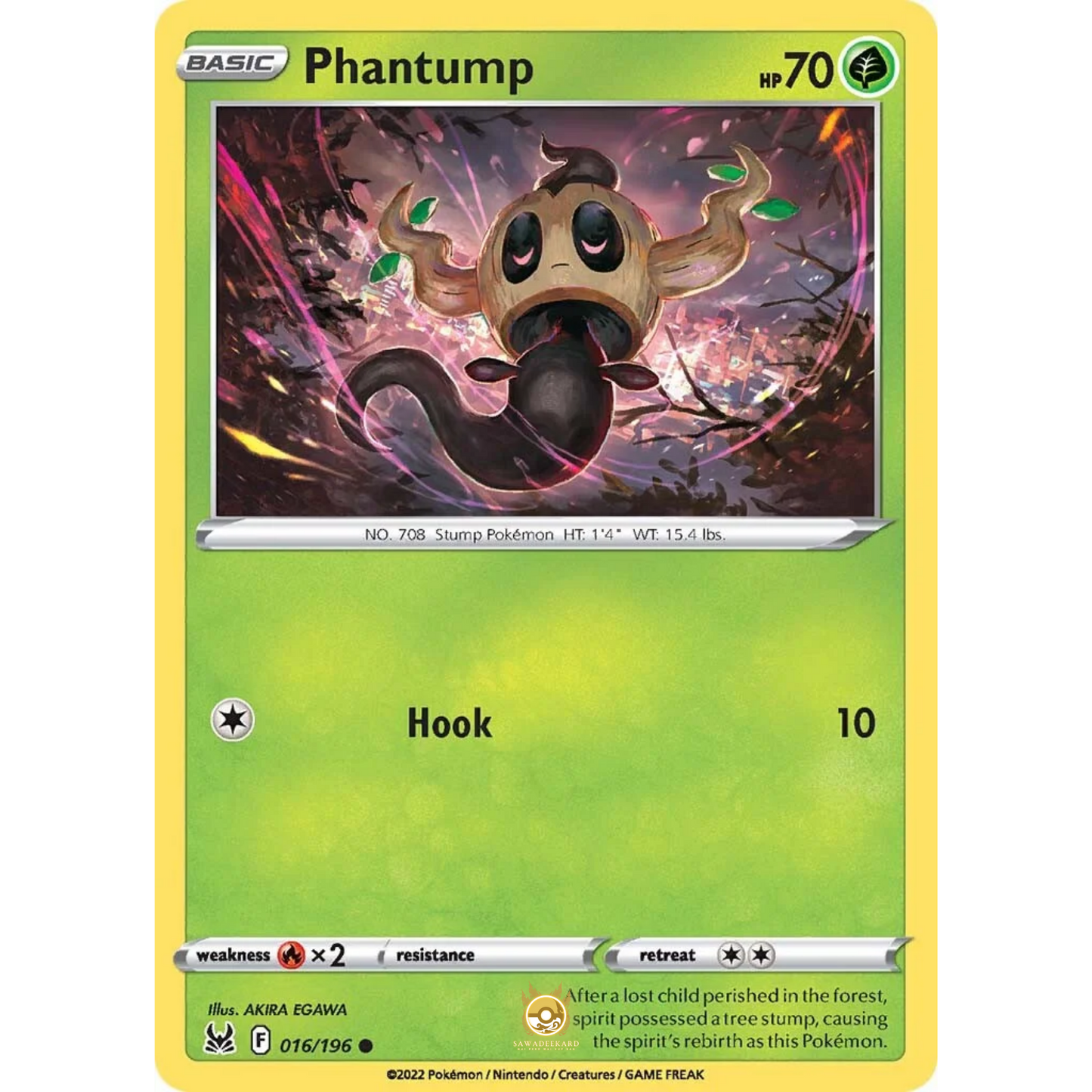 [ENG] SWSH 11 Lost Origin: 016/196 Phantump C (Non-Foil)