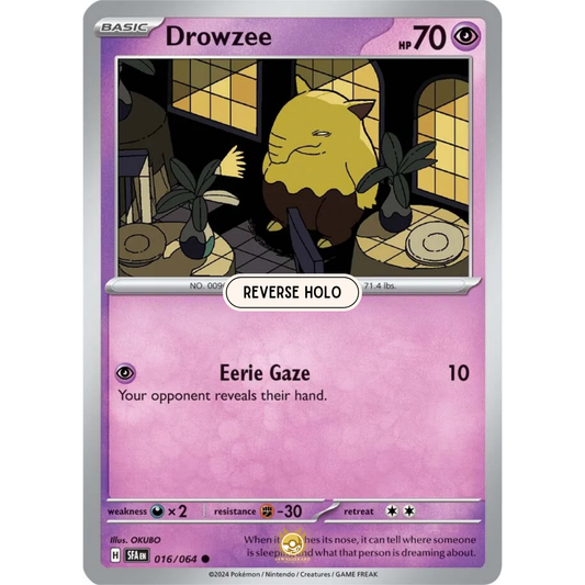 [ENG] Pokemon SV6.5 Shrouded Fable: 016/064 Drowzee [Psychic] [C - Common] (Reverse Holo)