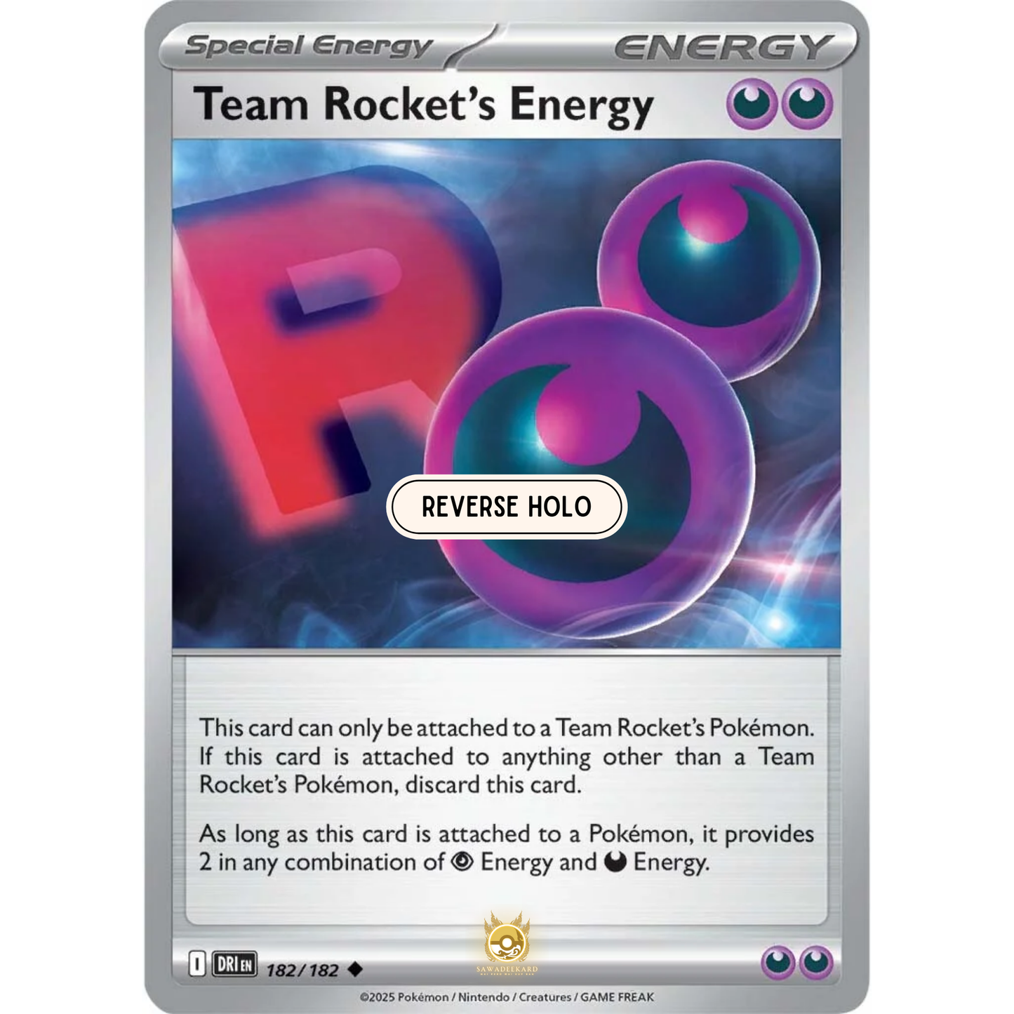 [ENG] Pokemon SV10 Destined Rivals: 182/182 Team Rocket's Energy [Darkness] [U - Uncommon] (Reverse Holo)