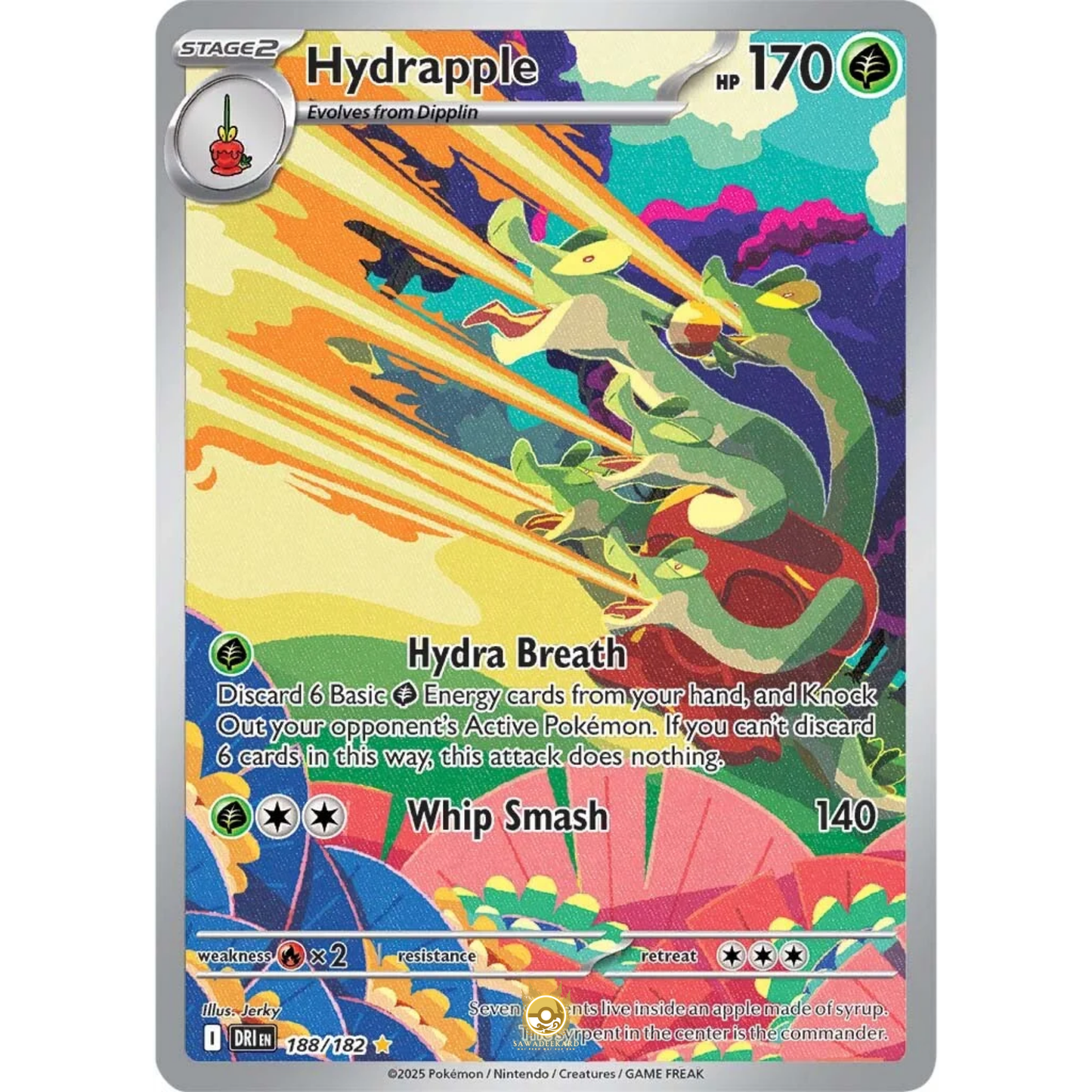 [ENG] Pokemon SV10 Destined Rivals: 188/182 Hydrapple [Grass] [IR - Illustration Rare] (Foil)