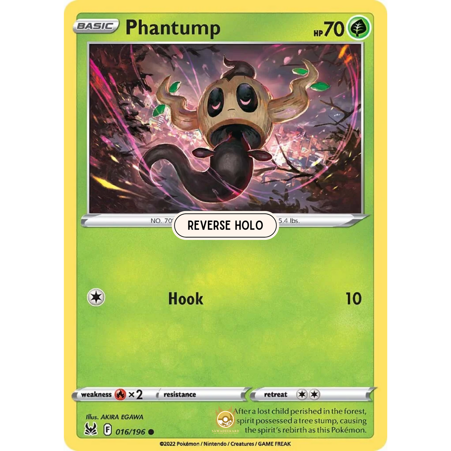 [ENG] SWSH 11 Lost Origin: 016/196 Phantump C (Reverse Holo)