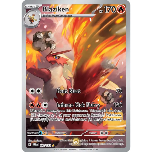 [ENG] Pokemon SV10 Destined Rivals: 192/182 Blaziken [Fire] [IR - Illustration Rare] (Foil)