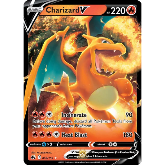 [ENG] SWSH 12.5 Crown Zenith: 018/159 Charizard V R (Foil)