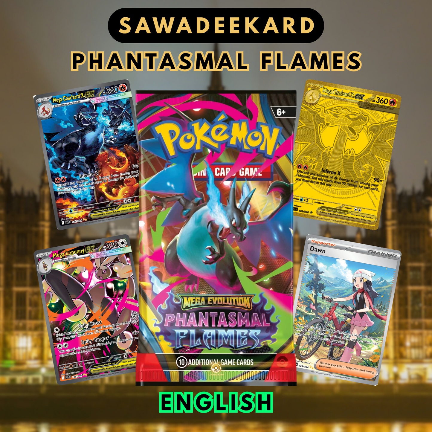 [ENG]	[Mega	ME02]	Phantasmal Flames	Booster Packs	Pokemon TCG