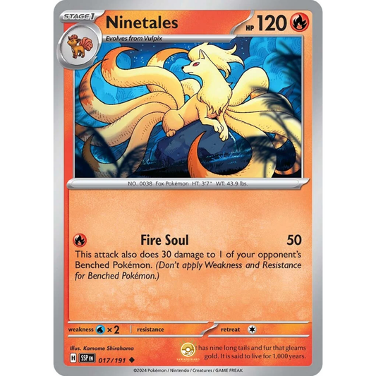 [ENG] Pokemon SV08 Surging Sparks: 017/191 Ninetales [Fire] [U - Uncommon] (Non-foil)