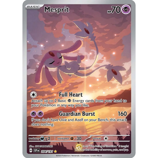 [ENG] Pokemon SV08 Surging Sparks: 204/191 Mesprit [Psychic] [IR - Illustration Rare] (Foil)