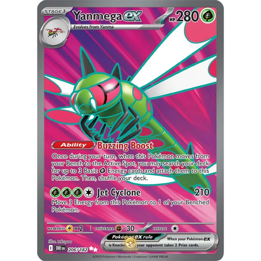 [ENG] Pokemon SV10 Destined Rivals: 206/182 Yanmega ex [Grass] [UR - Ultra Rare] (Foil)