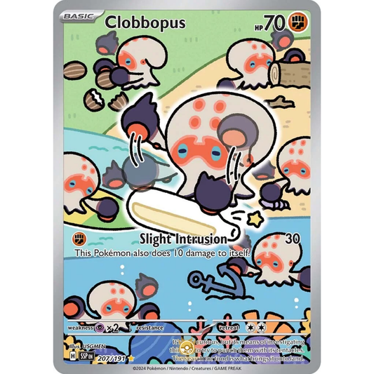 [ENG] Pokemon SV08 Surging Sparks: 207/191 Clobbopus [Fighting] [IR - Illustration Rare] (Foil)