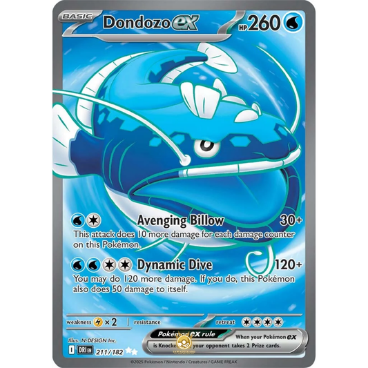[ENG] Pokemon SV10 Destined Rivals: 211/182 Dondozo ex [Water] [UR - Ultra Rare] (Foil)