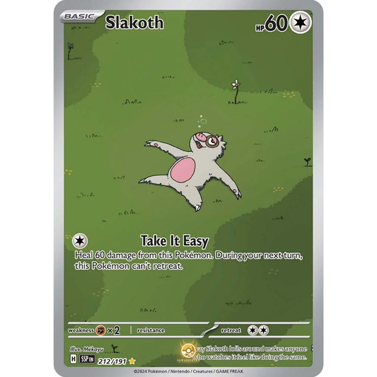[ENG] Pokemon SV08 Surging Sparks: 212/191 Slakoth [Colorless] [IR - Illustration Rare] (Foil)