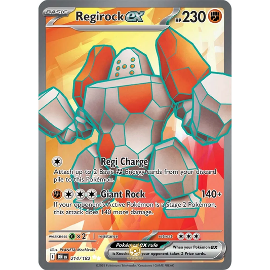 [ENG] Pokemon SV10 Destined Rivals: 214/182 Regirock ex [Fighting] [UR - Ultra Rare] (Foil)