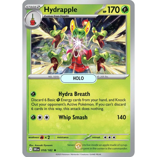 [ENG] Pokemon SV10 Destined Rivals: 018/182 Hydrapple [Grass] [R - Rare] (Foil)