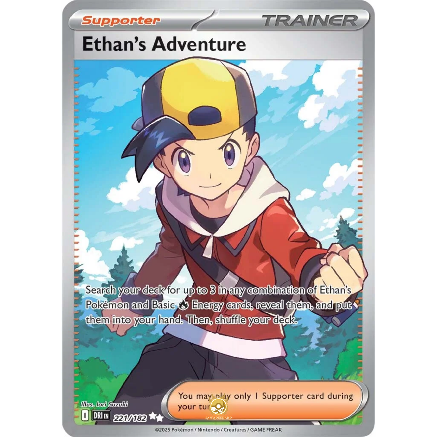 [ENG] Pokemon SV10 Destined Rivals: 221/182 Ethan's Adventure [Support] [UR - Ultra Rare] (Foil)