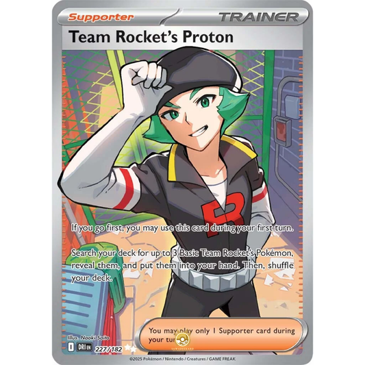 [ENG] Pokemon SV10 Destined Rivals: 227/182 Team Rocket's Proton [Support] [UR - Ultra Rare] (Foil)