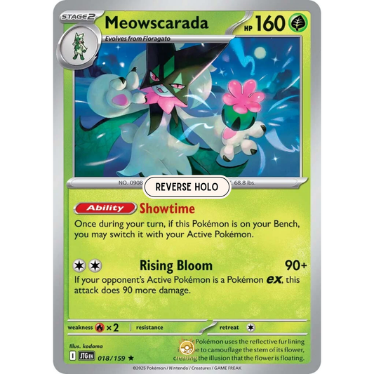 [ENG] Pokemon SV09 Journey Together: 018/159 Meowscarada [Grass] [R - Rare] (Reverse Holo)