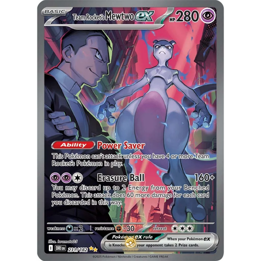 [ENG] Pokemon SV10 Destined Rivals: 231/182 Team Rocket's Mewtwo ex [Psychic] [SIR - Special Illustration Rare] (Foil)