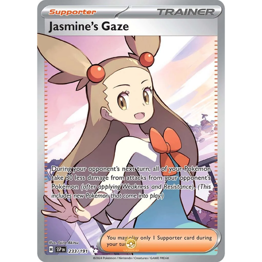 [ENG] Pokemon SV08 Surging Sparks: 233/191 Jasmine's Gaze [Support] [UR - Ultra Rare] (Foil)