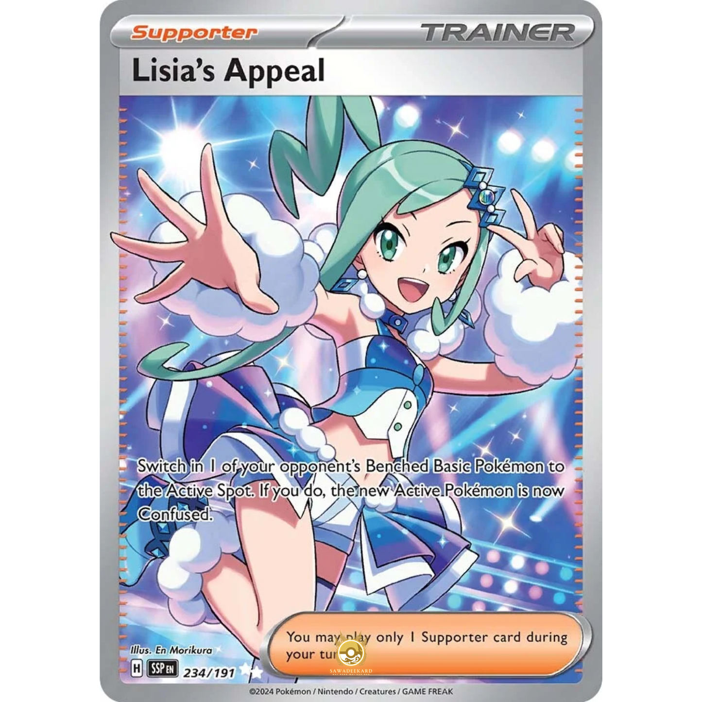 [ENG] Pokemon SV08 Surging Sparks: 234/191 Lisia's Appeal [Support] [UR - Ultra Rare] (Foil)