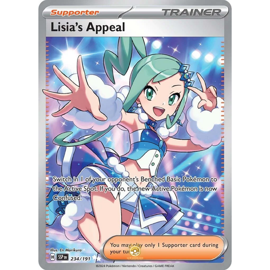 [ENG] Pokemon SV08 Surging Sparks: 234/191 Lisia's Appeal [Support] [UR - Ultra Rare] (Foil)
