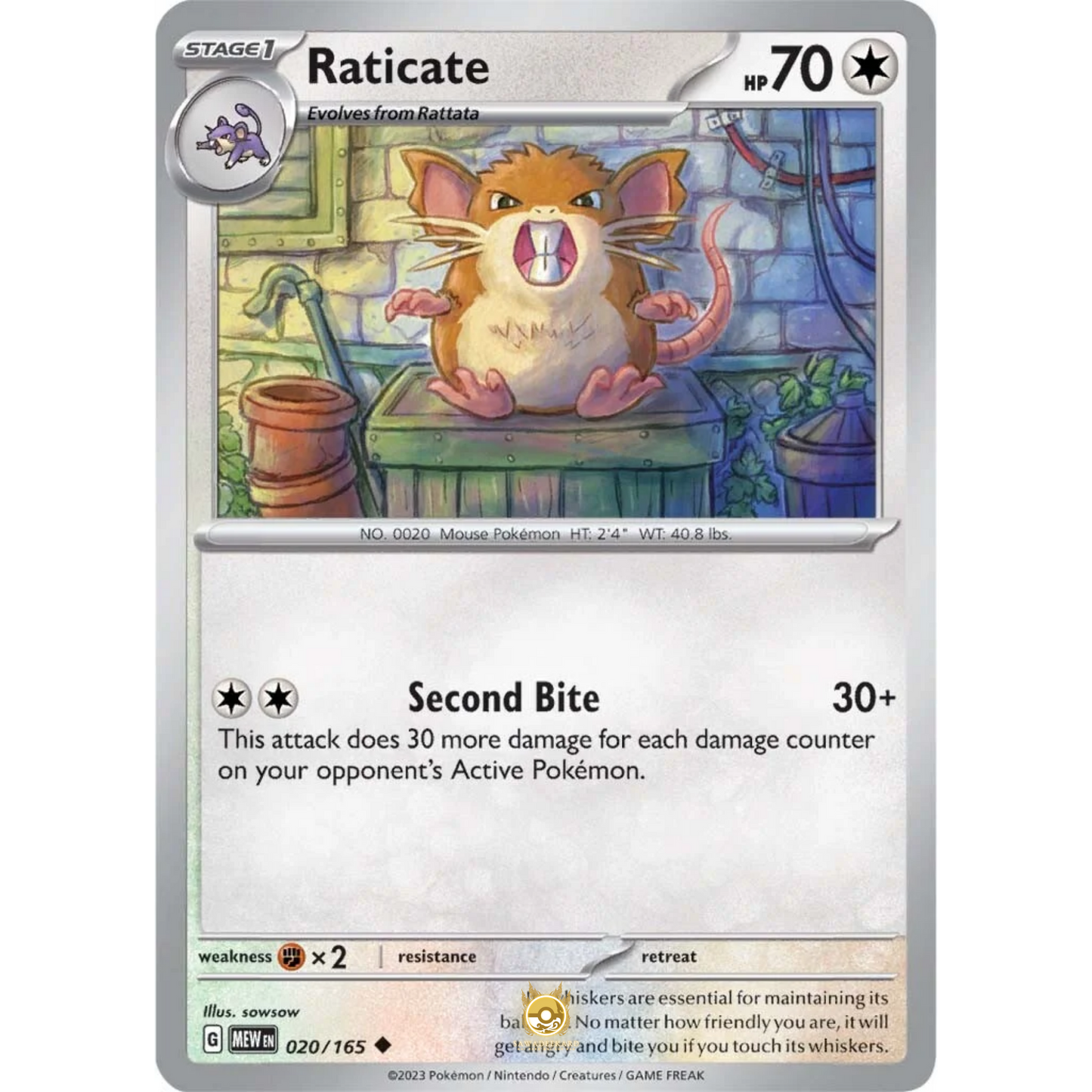 [ENG]	SV3.5	151:	020/165	Raticate	U	(Non-Foil)