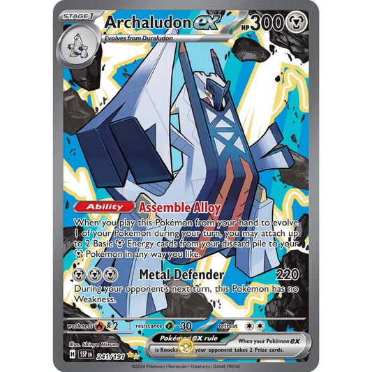[ENG] Pokemon SV08 Surging Sparks: 241/191 Archaludon ex [Metal] [SIR - Special Illustration Rare] (Foil)