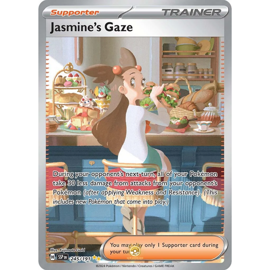 [ENG] Pokemon SV08 Surging Sparks: 245/191 Jasmine's Gaze [Support] [SIR - Special Illustration Rare] (Foil)