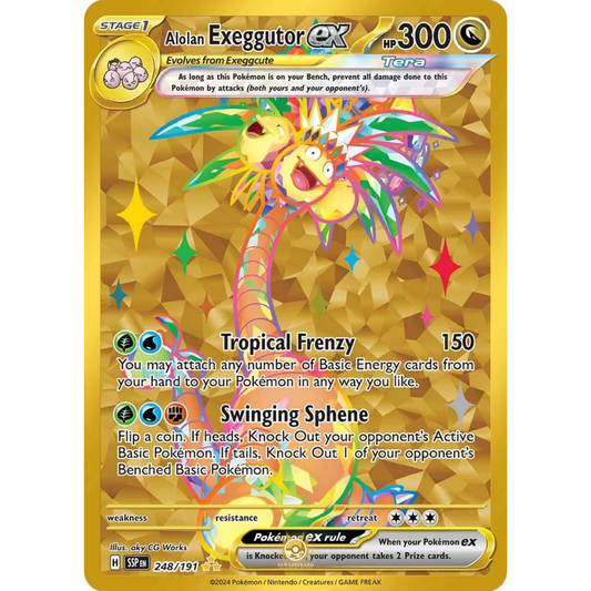 [ENG] Pokemon SV08 Surging Sparks: 248/191 Alolan Exeggutor ex [Dragon] [HR - Hyper Rare] (Foil)