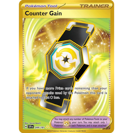 [ENG] Pokemon SV08 Surging Sparks: 249/191 Counter Gain [Pokemon Tool] [HR - Hyper Rare] (Foil)