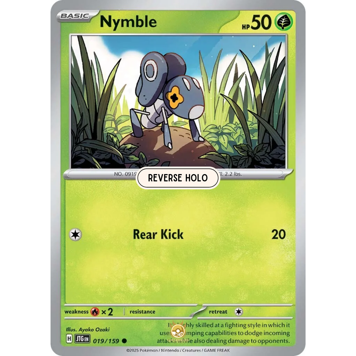[ENG] Pokemon SV09 Journey Together: 019/159 Nymble [Grass] [C - Common] (Reverse Holo)