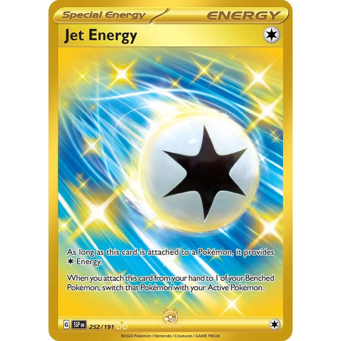 [ENG] Pokemon SV08 Surging Sparks: 252/191 Jet Energy [Colorless] [HR - Hyper Rare] (Foil)