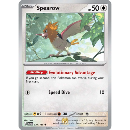 [ENG]	SV3.5	151:	021/165	Spearow	C	(Non-Foil)