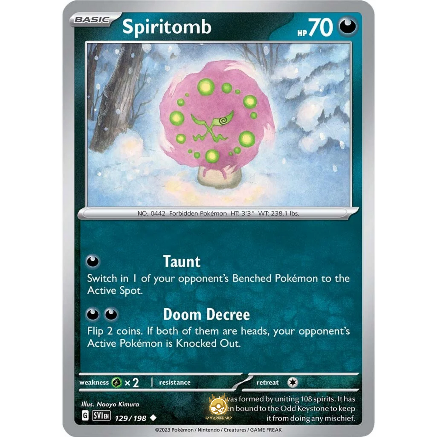 [ENG] SV01 Scarlet Violet Base Set: 129/198 Spiritomb U (Non-Foil)