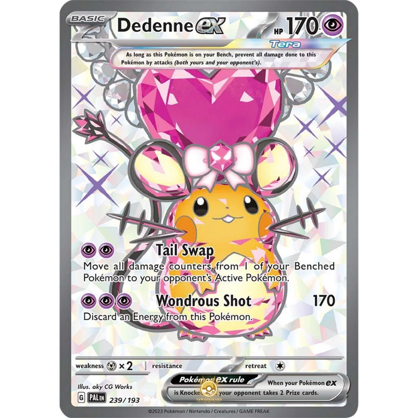 [ENG] SV02 Paldea Evolved: 239/193 Dedenne EX UR (Foil)