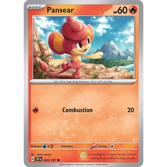 [ENG] Pokemon SV08 Surging Sparks: 022/191 Pansear [Fire] [C - Common] (Non-foil)