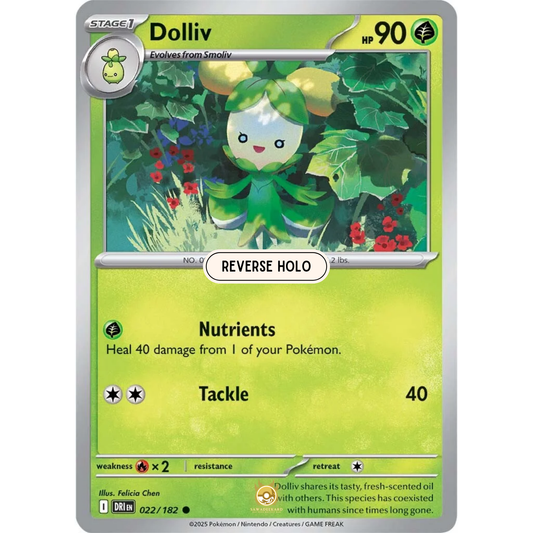 [ENG] Pokemon SV10 Destined Rivals: 022/182 Dolliv [Grass] [C - Common] (Reverse Holo)