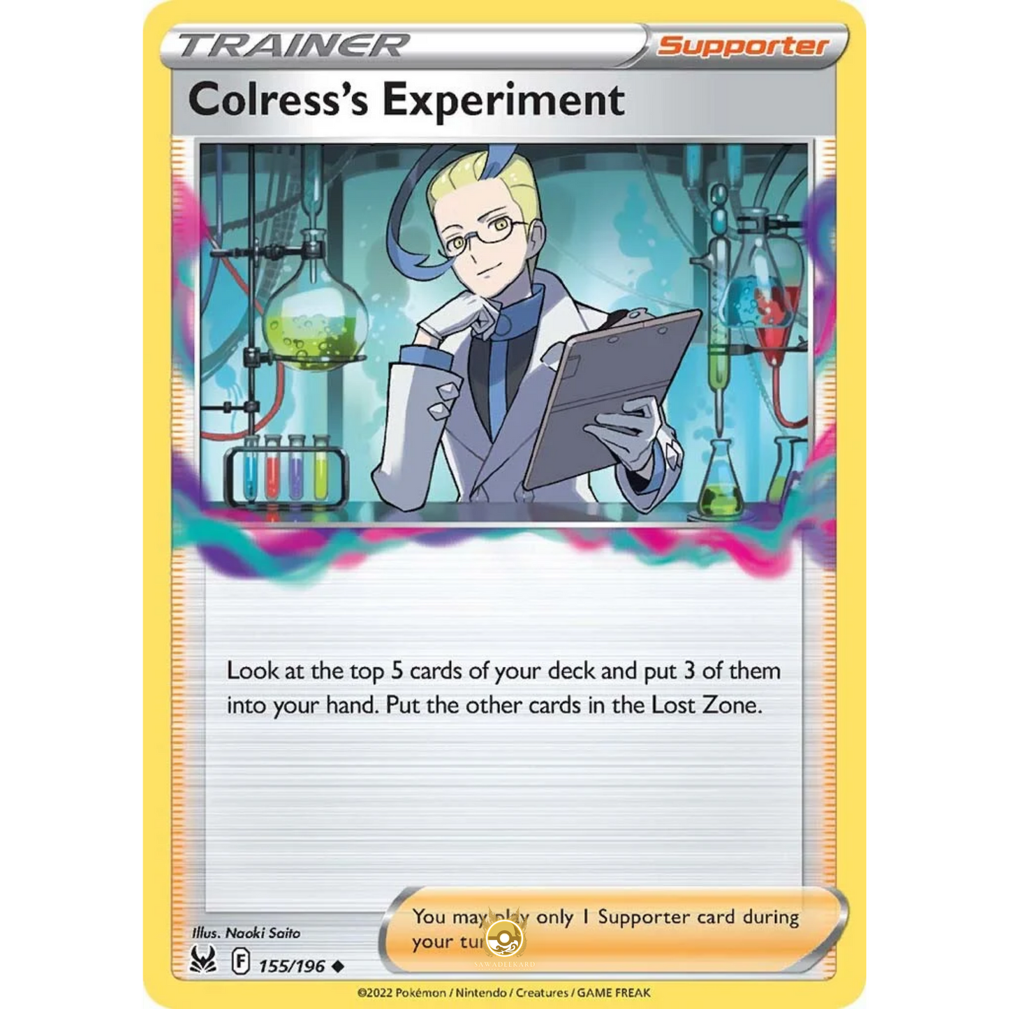 [ENG] SWSH 11 Lost Origin: 155/196 Colress’s Experiment U (Non-Foil)