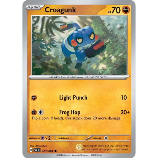 [ENG] Pokemon SV6.5 Shrouded Fable: 023/064 Croagunk [Fighting] [C - Common] (Non-foil)