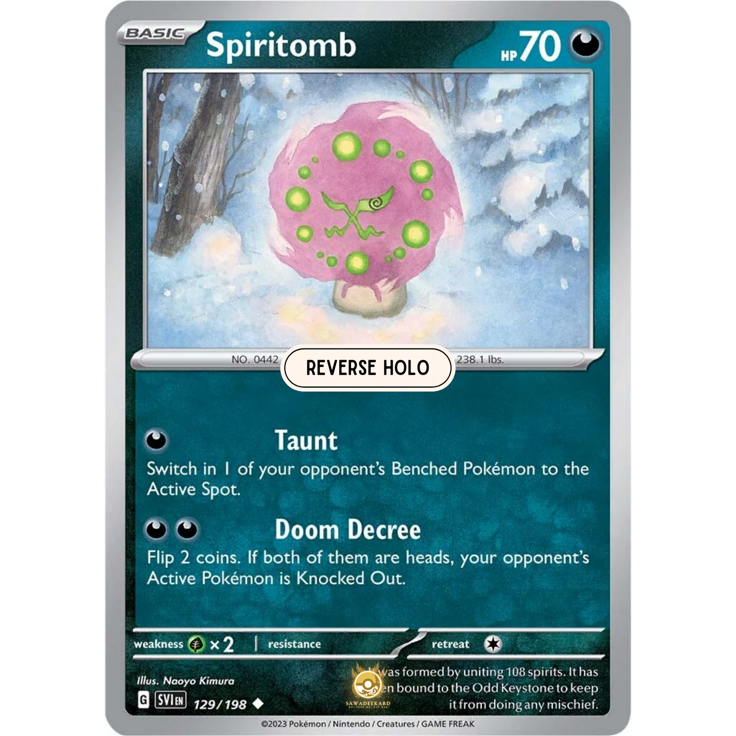 [ENG] SV01 Scarlet Violet Base Set: 129/198 Spiritomb U (Reverse Holo)