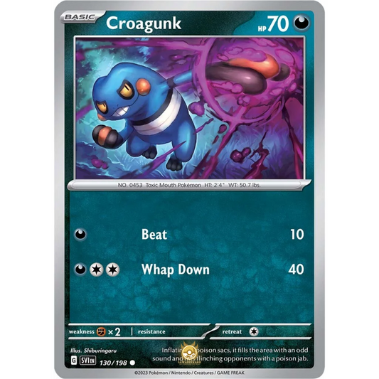 [ENG] SV01 Scarlet Violet Base Set: 130/198 Croagunk C (Non-Foil)