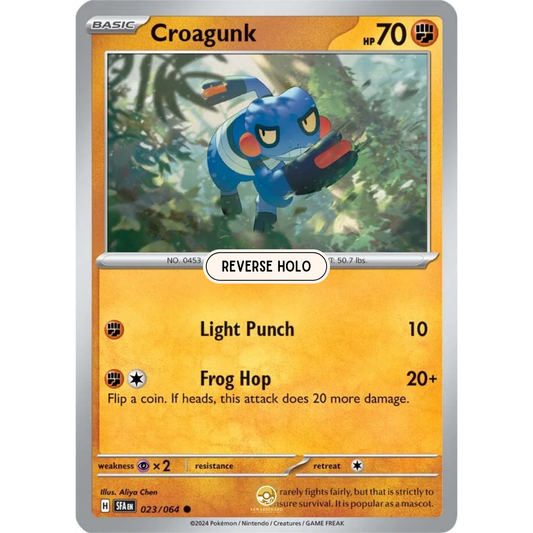 [ENG] Pokemon SV6.5 Shrouded Fable: 023/064 Croagunk [Fighting] [C - Common] (Reverse Holo)