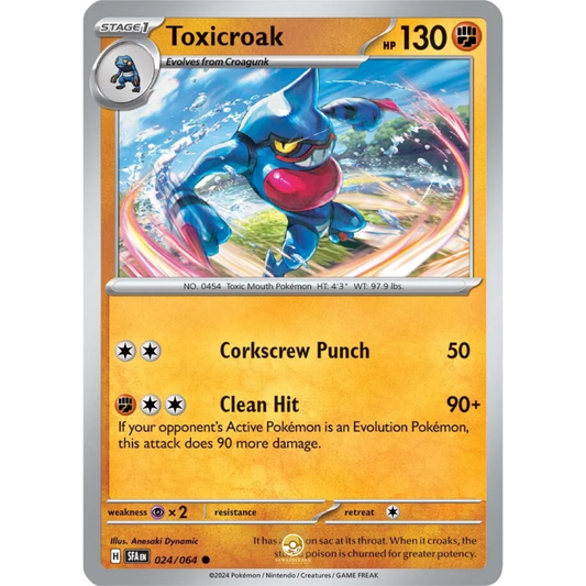 [ENG] Pokemon SV6.5 Shrouded Fable: 024/064 Toxicroak [Fighting] [C - Common] (Non-foil)