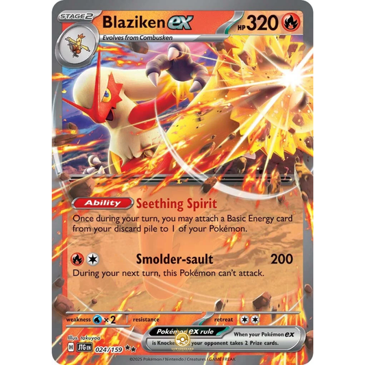 [ENG] Pokemon SV09 Journey Together: 024/159 Blaziken ex [Fire] [RR - Double Rare] (Foil)