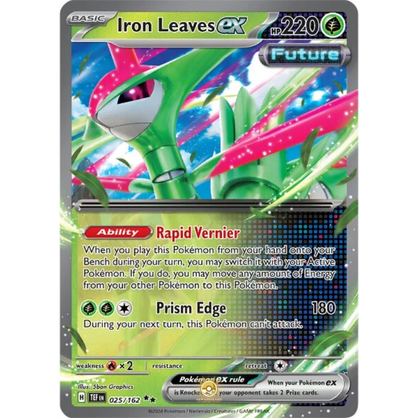 [ENG]	SV05	Temporal Forces:	025/162	Iron Leaves ex	[Grass]	[RR - Double Rare]	(Foil)