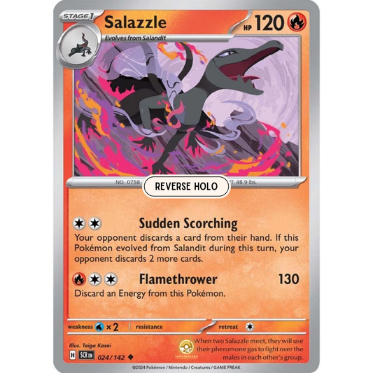 [ENG] Pokemon SV07 Stellar Crown: 024/142 Salazzle [Fire] [U - Uncommon] (Reverse Holo)