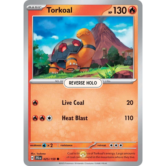 [ENG] Pokemon SV09 Journey Together: 025/159 Torkoal [Fire] [C - Common] (Reverse Holo)