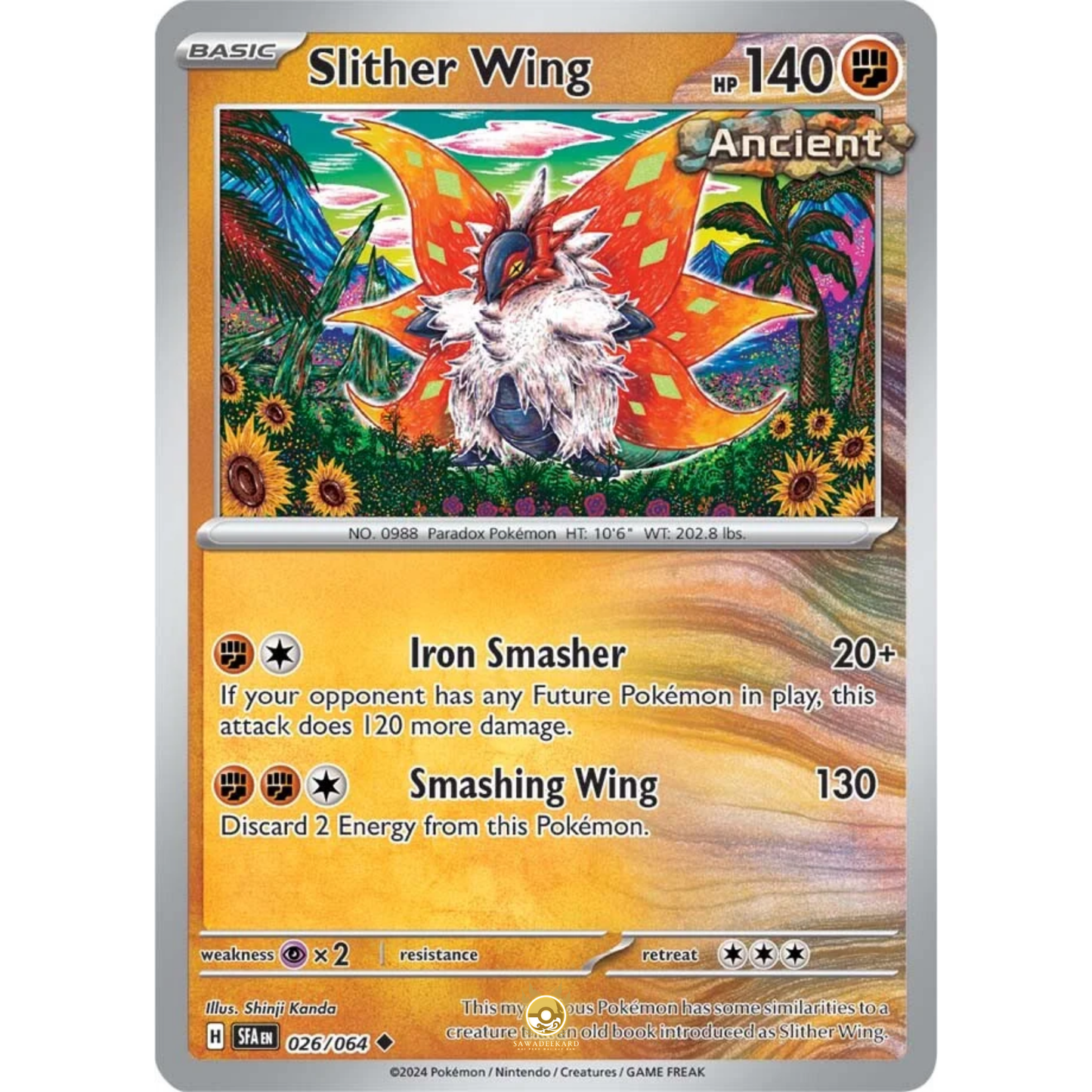 [ENG] Pokemon SV6.5 Shrouded Fable: 026/064 Slither Wing [Fighting] [U - Uncommon] (Non-foil)