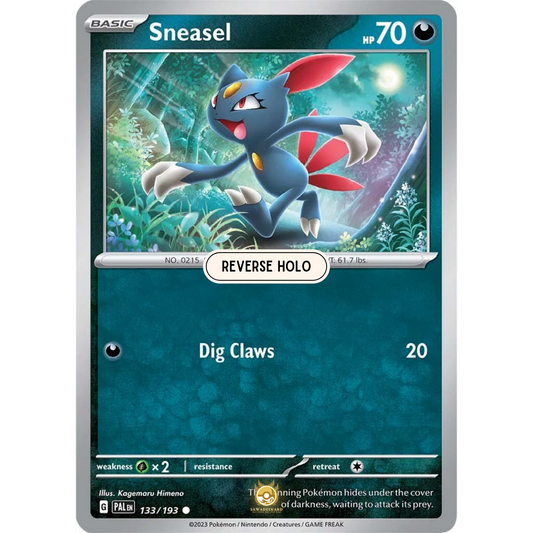 [ENG] SV02 Paldea Evolved: 133/193 Sneasel C (Reverse Holo)