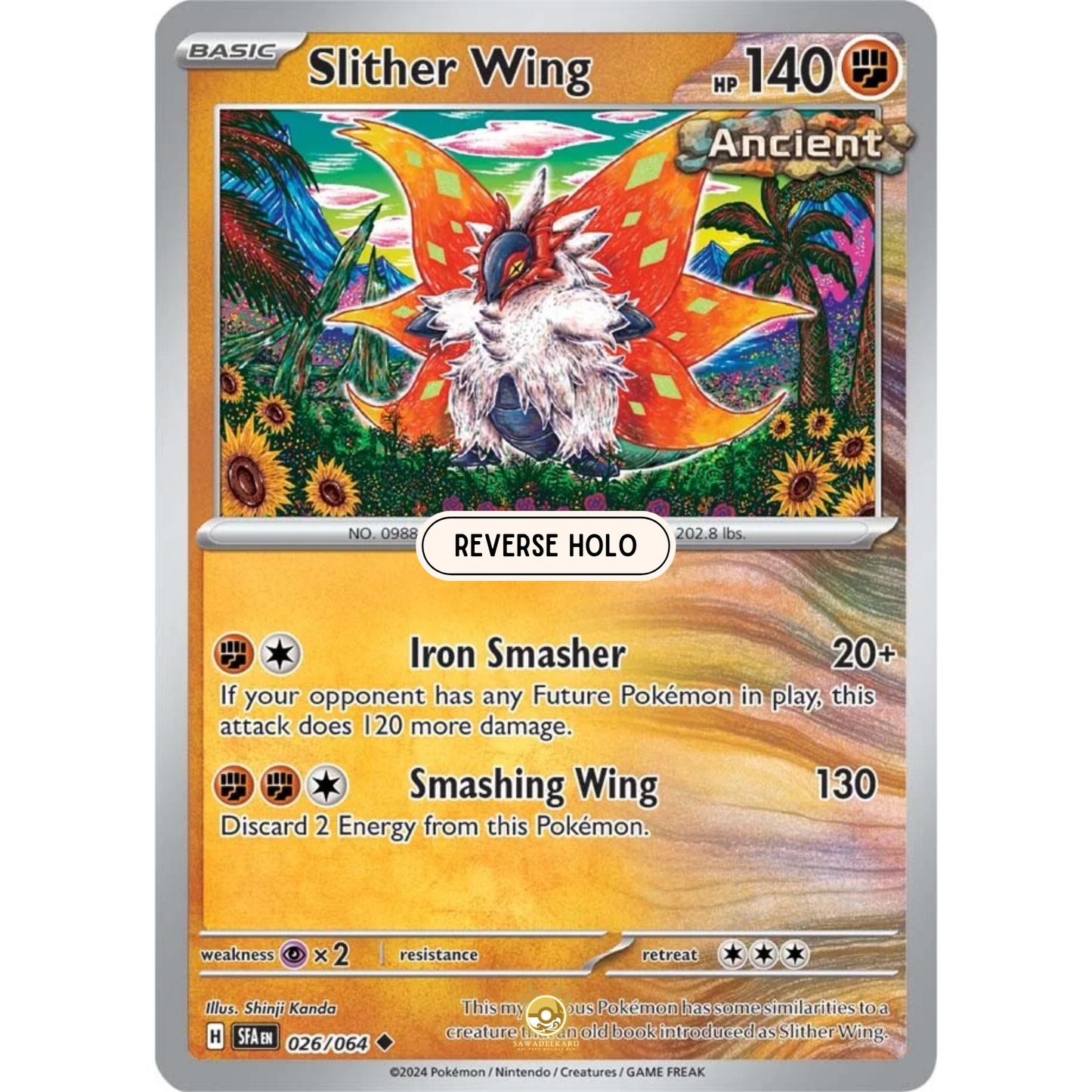 [ENG] Pokemon SV6.5 Shrouded Fable: 026/064 Slither Wing [Fighting] [U - Uncommon] (Reverse Holo)